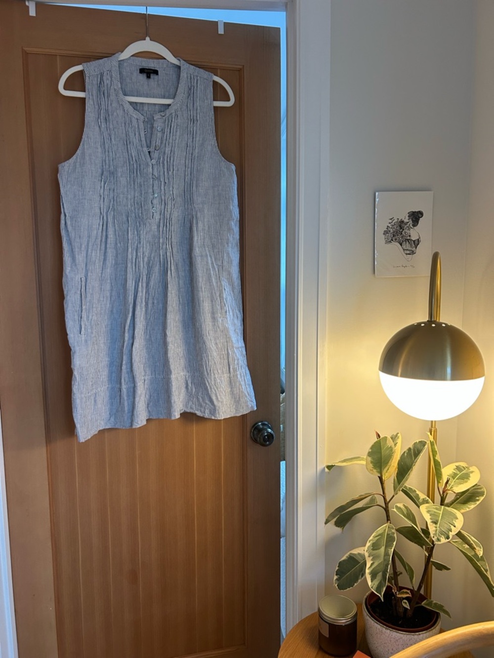 Quince 100% European Linen Sleeveless Swing Dress